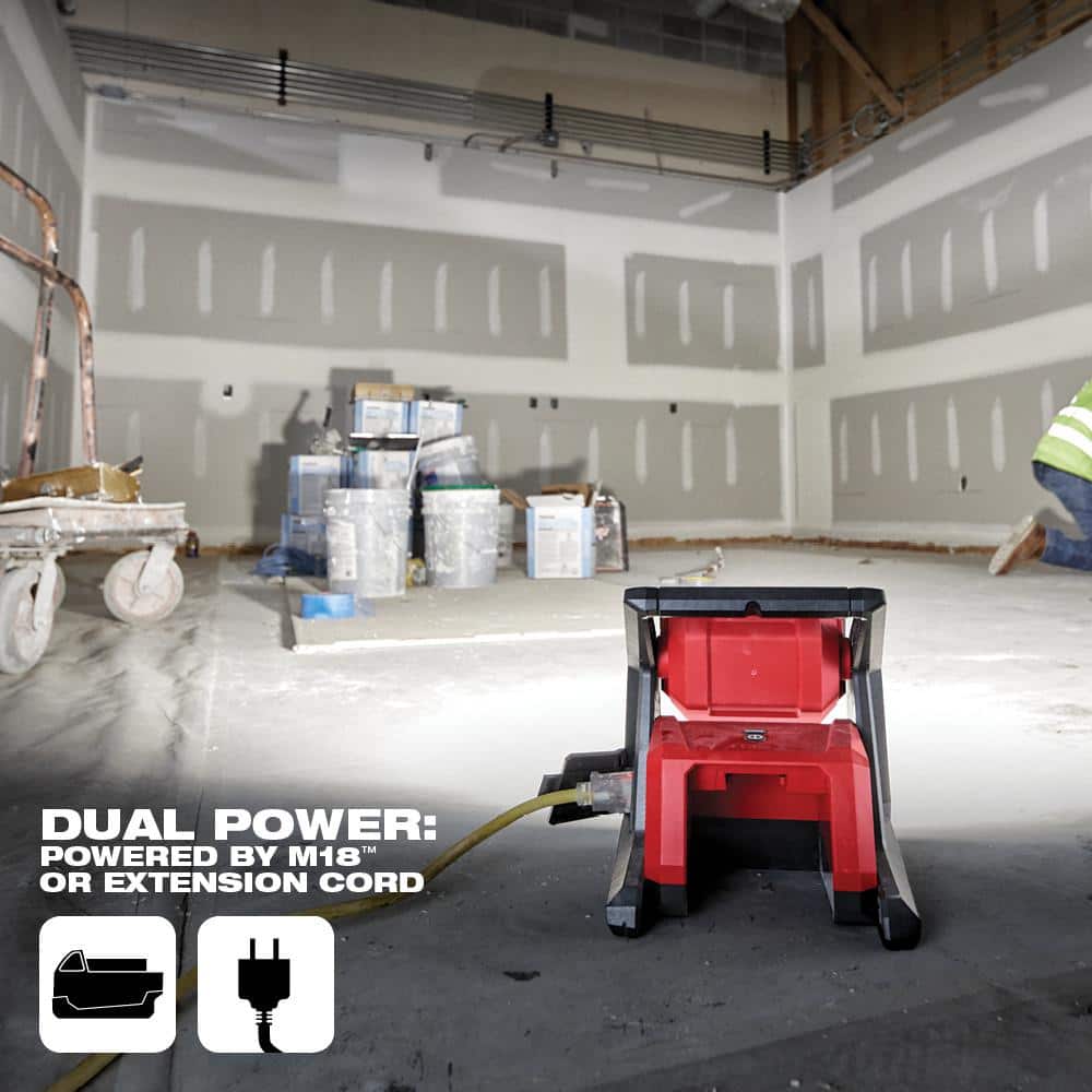 Milwaukee M18 GEN-2 18-Volt Cordless ROVER LED AC/DC Flood Light, 4,000 Lumens (Tool-Only)