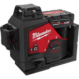 Milwaukee M12 12-Volt Lithium-Ion Cordless Green 250 ft. 3-Plane Laser Level Kit with 3 Batteries, Charger, Case and Tripod