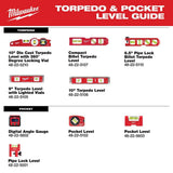 Milwaukee 9" Torpedo Level with Lighted Vials, Aluminum Frame, 9 in Length
