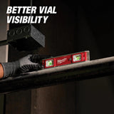 Milwaukee 9" Torpedo Level with Lighted Vials, Aluminum Frame, 9 in Length
