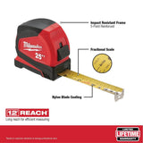Milwaukee 7 in. Billet Torpedo Level with 25 ft. Compact Tape Measure