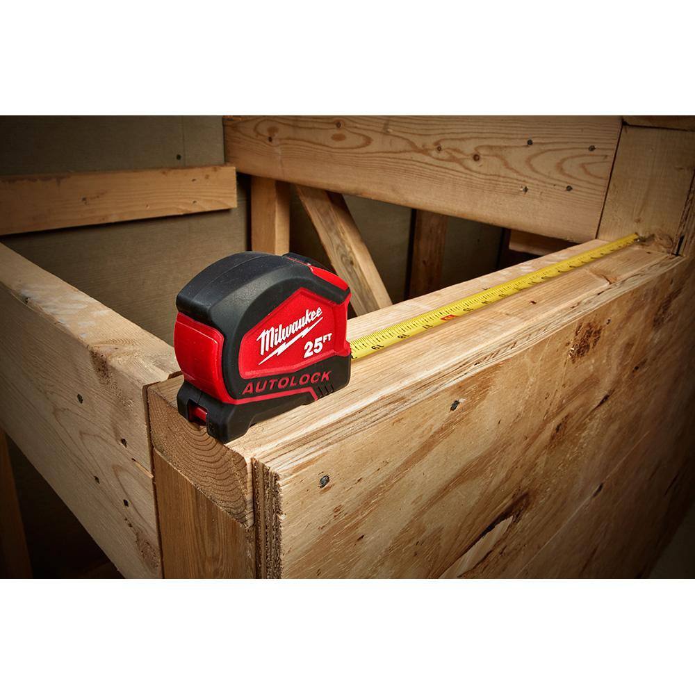 Milwaukee 7 in. Billet Torpedo Level with 25 ft. Compact Tape Measure