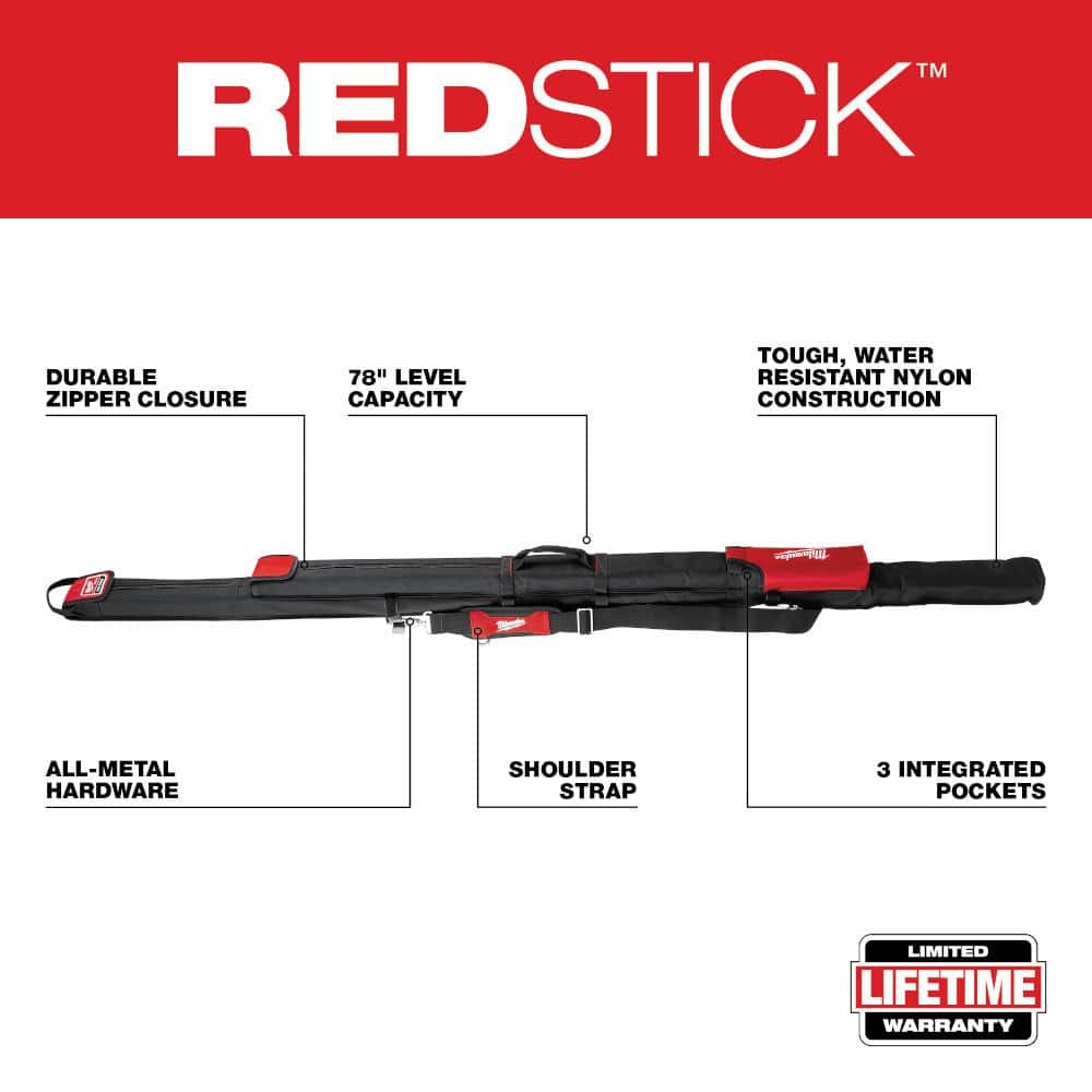 Milwaukee REDSTICK Magnetic Box Level Set with Torpedo Level and M12 12V Green 250 ft 3‑Plane Laser Level Kit (6‑Piece)