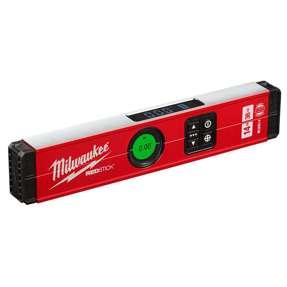 Milwaukee 14 in. REDSTICK Digital Box Level w/ PINPOINT Measurement + 700-Lumen USB Rechargeable LED Flashlight Kit