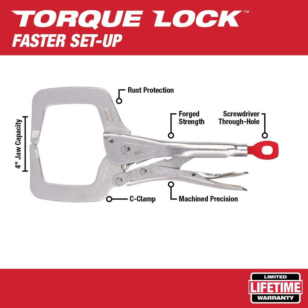 Milwaukee Torque Lock Locking Pliers Kit (10‑Piece) – Model 48-22-3690