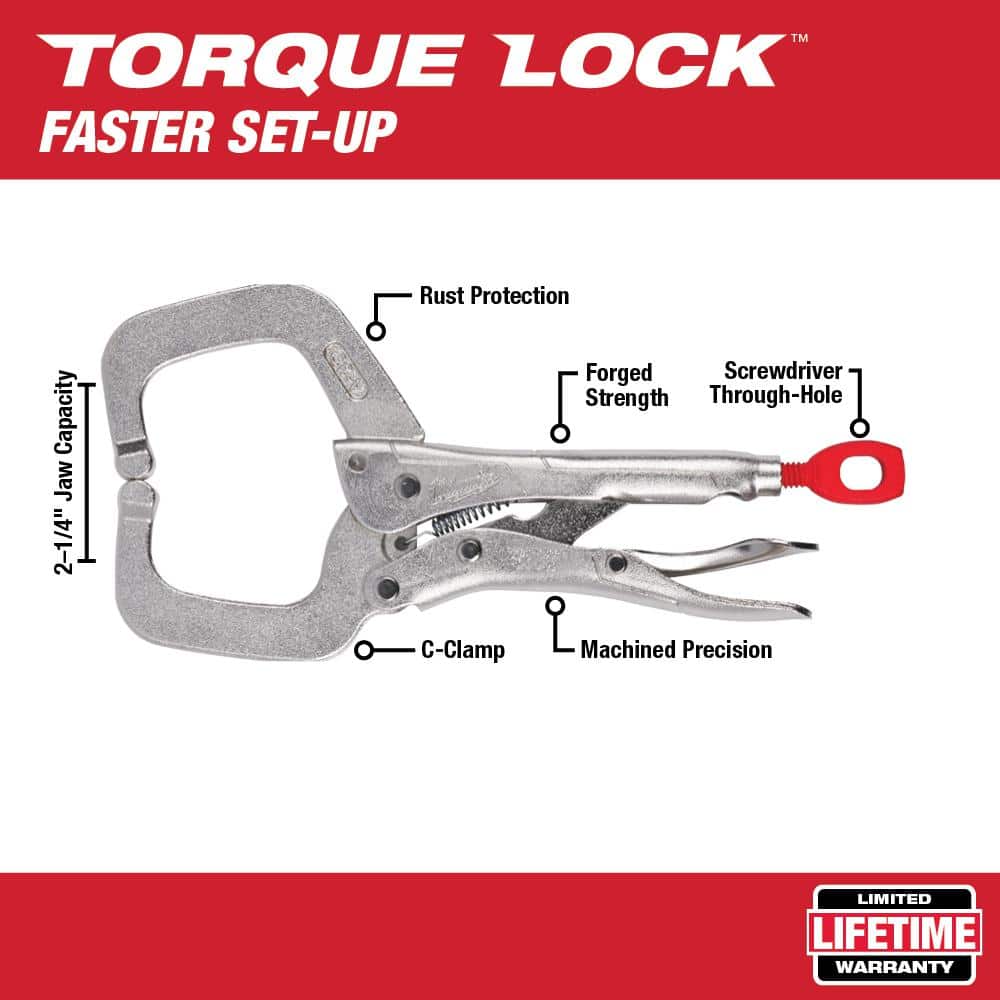 Milwaukee Torque Lock Locking Pliers Kit (10‑Piece) – Model 48-22-3690
