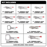 Milwaukee Torque Lock Locking Pliers Kit (10‑Piece) – Model 48-22-3690