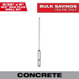 Milwaukee 5/32 in. x 6 in. M/2 SDS-Plus 2-Cutter Carbide Drill Bit
