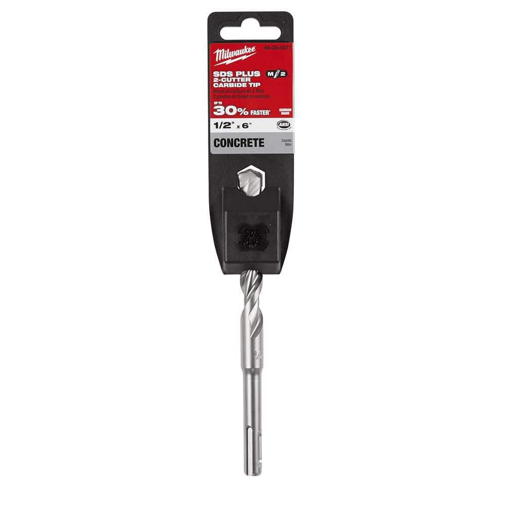 Milwaukee 1/2 in. x 6 in. M/2 2-Cutter SDS-Plus Carbide Drill Bit