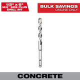 Milwaukee 1/2 in. x 6 in. M/2 2-Cutter SDS-Plus Carbide Drill Bit