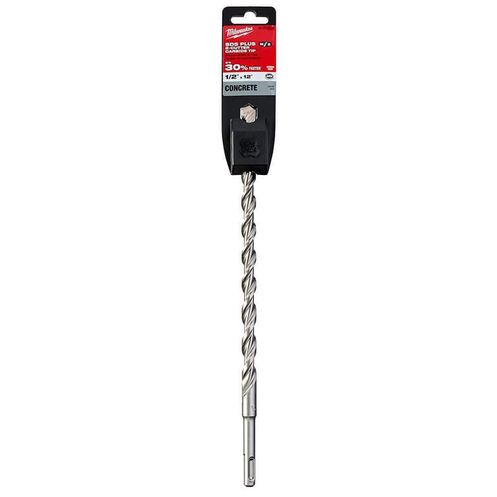 Milwaukee 1/2 in. x 12 in. M/2 2‑Cutter SDS‑Plus Carbide Drill Bit