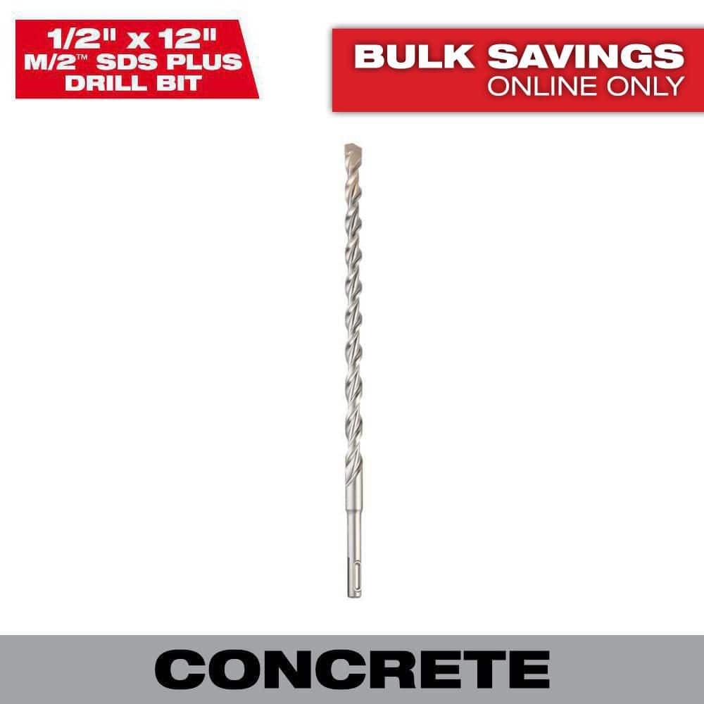 Milwaukee 1/2 in. x 12 in. M/2 2‑Cutter SDS‑Plus Carbide Drill Bit