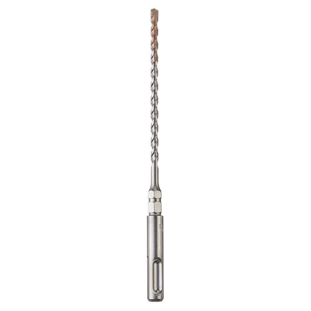 Milwaukee 3/16 in. x 7 in. M/2 2‑Cutter SDS‑Plus Carbide Bit with 1/4 in. Hex Shoulder
