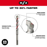 Milwaukee SDS PLUS M2 2-Cutter 5/32 in. x 6 in. Masonry Drill Bit, 5-Pack