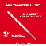 Milwaukee SHOCKWAVE Carbide Multi-Material Drill & Driver Bit Set with PACKOUT Case, 107-Piece (Model 48-20-8899/48-32-4082)