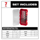 Milwaukee SHOCKWAVE Carbide Multi‑Material Drill Bit Set (14‑Piece)