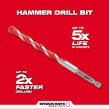 Milwaukee SHOCKWAVE Carbide Hammer Drill and Multi‑Material Bit Set (17‑Piece) – 48-20-9058 & 48-20-8899