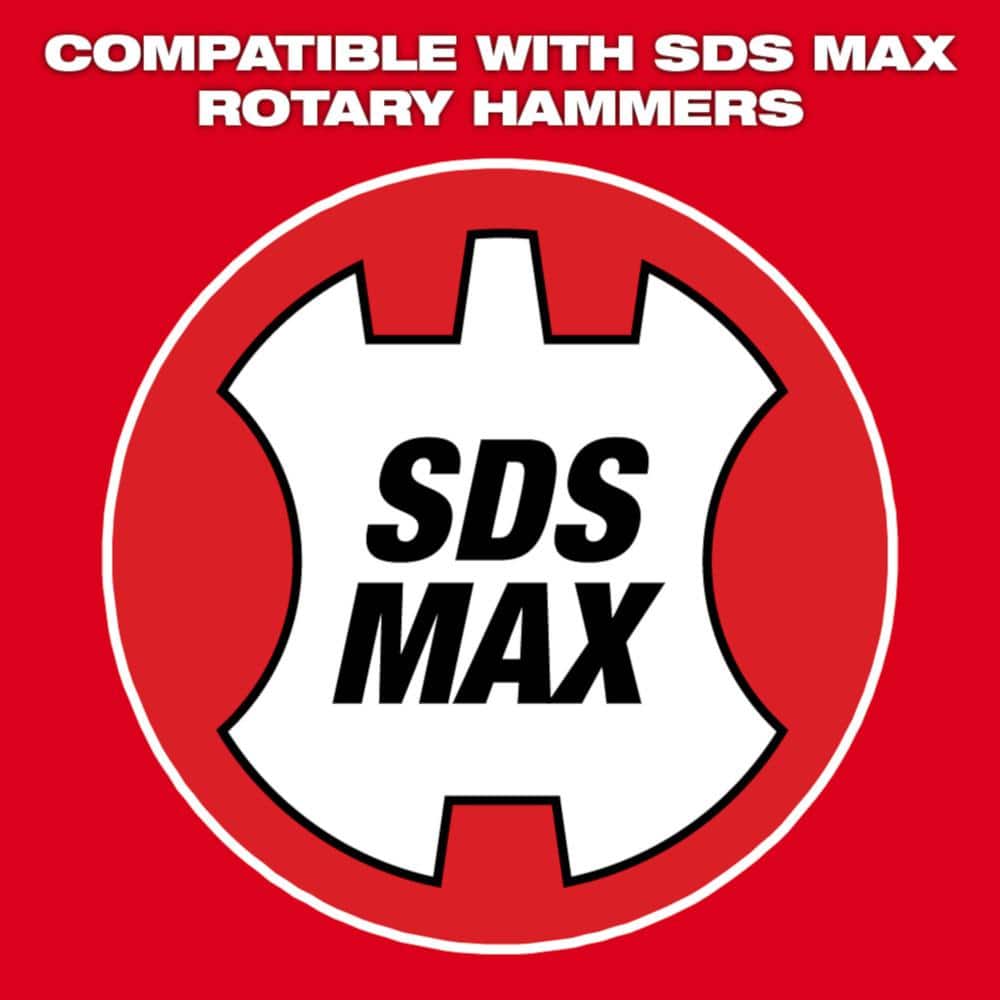 Milwaukee 6 in. SDS-Max SLEDGE Steel Floor Scraper Bit, 25 in. Length