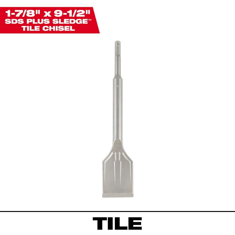 Milwaukee 1-7/8 in. SDS‑Plus SLEDGE Steel Tile Chisel, 9.5 in Length