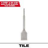 Milwaukee 1-7/8 in. SDS‑Plus SLEDGE Steel Tile Chisel, 9.5 in Length