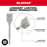 Milwaukee 1-7/8 in. SDS‑Plus SLEDGE Steel Tile Chisel, 9.5 in Length