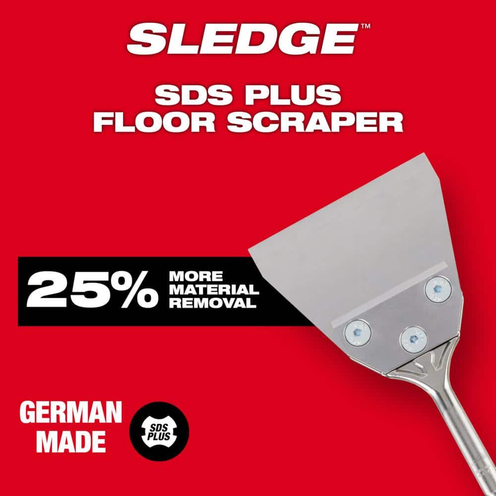 Milwaukee 4 in. x 10 in. SDS‑PLUS Hammer Steel Floor Scraper Chisel (48-62-6046)