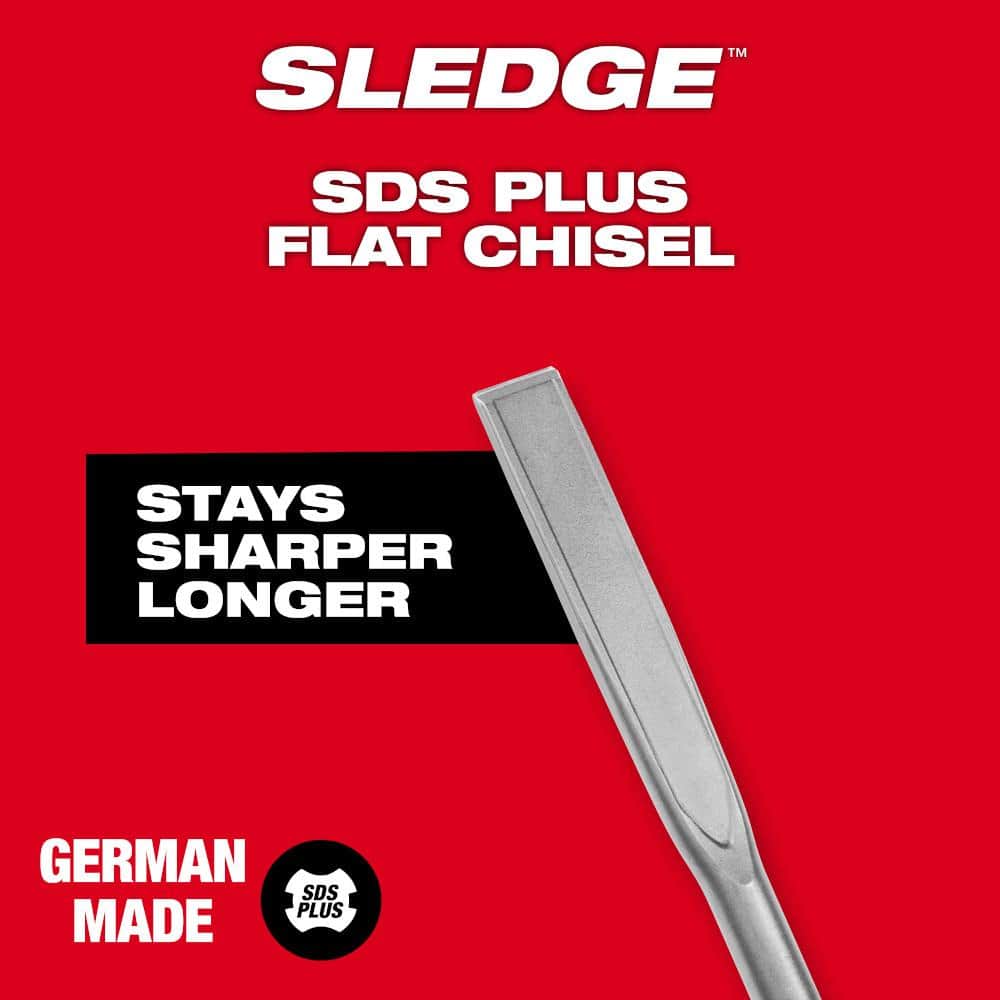 Milwaukee 3/4 in. x 10 in. SDS-Plus SLEDGE Steel Flat Chisel