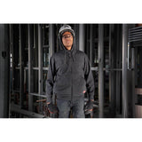Milwaukee Men’s Large Black “No Days Off” Hooded Sweatshirt with Black Cuffed Knit Hat
