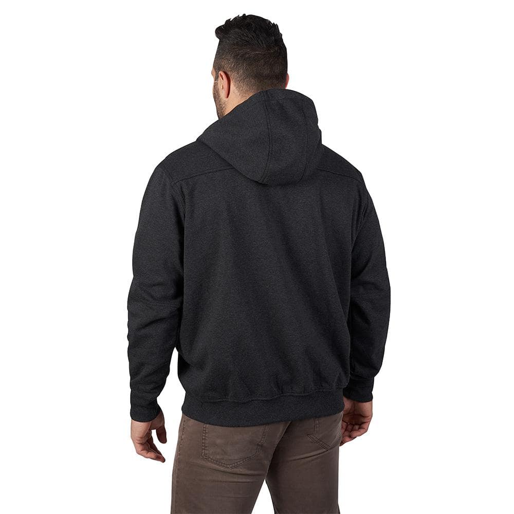 Milwaukee Men’s Large Black “No Days Off” Hooded Sweatshirt with Black Cuffed Knit Hat