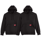 Milwaukee Men's 2X-Large Black Midweight Cotton/Polyester Long-Sleeve Pullover Hoodie (2-Pack)