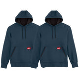 Milwaukee Men's 2X-Large Blue Midweight Cotton/Polyester Long-Sleeve Pullover Hoodie (2-Pack)