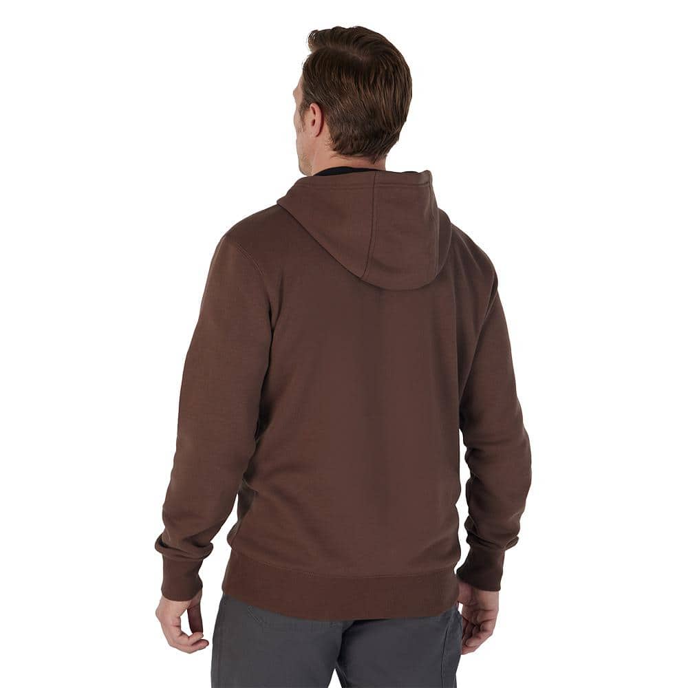 Milwaukee Men's 2X-Large Brown Midweight Cotton/Polyester Long-Sleeve Pullover Hoodie (2-Pack)