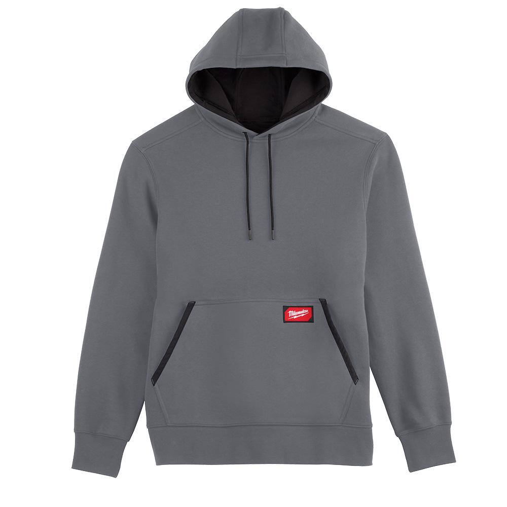 Milwaukee Men’s X-Large Gray Midweight Cotton/Polyester Long-Sleeve Pullover Hoodie (2-Pack)