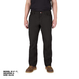 Milwaukee Men's Black Cotton/Polyester Work Pants with 7 Pockets, Size 36x32