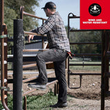 Milwaukee Men's Black FREEFLEX Tech Work Pants with 7 Pockets, 38x32