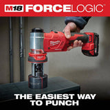 Milwaukee M18 18-Volt FORCE LOGIC 6-Ton Cordless Knockout Tool Kit, 1/2 in. to 4 in., with M18 FUEL Compact Band Saw