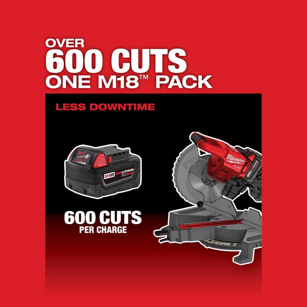 Milwaukee M18 FUEL 18-Volt Brushless 7-1/4 in. Cordless Dual-Bevel Sliding Compound Miter Saw with 18-Gauge Brad Nailer
