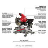 Milwaukee M18 FUEL 18-Volt Brushless 7-1/4 in. Cordless Dual-Bevel Sliding Compound Miter Saw with 18-Gauge Brad Nailer