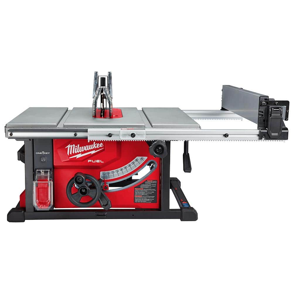 Milwaukee M18 FUEL 18-Volt Brushless 10 in. Cordless Dual-Bevel Sliding Compound Miter Saw with 8-1/4 in. Table Saw (Tool-Only)