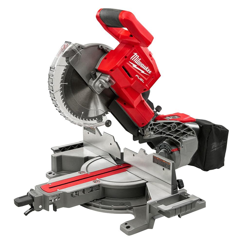 Milwaukee M18 FUEL 18V 10 in. Brushless Cordless Dual-Bevel Sliding Compound Miter Saw Kit with M18 FUEL 18GA Brad Nailer