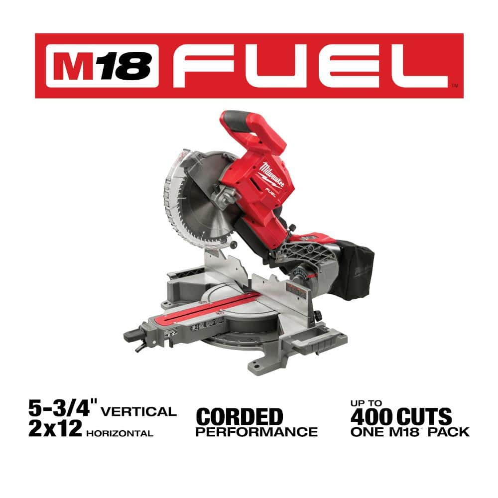 Milwaukee M18 FUEL 18-Volt Brushless Cordless 10 in. Dual-Bevel Sliding Compound Miter Saw with Stand (Tool-Only)