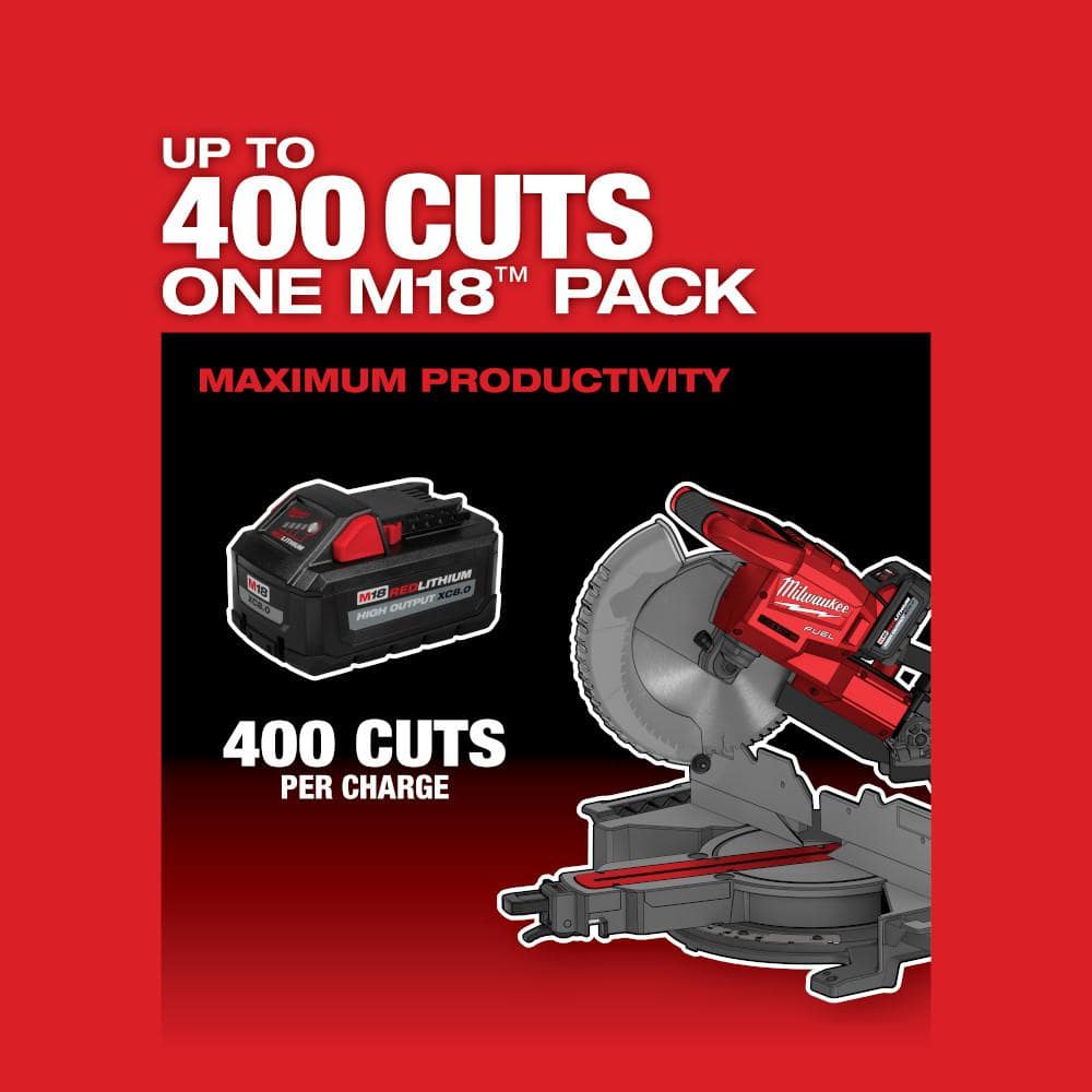 Milwaukee M18 FUEL 18-Volt Brushless Cordless 10 in. Dual-Bevel Sliding Compound Miter Saw with Stand (Tool-Only)