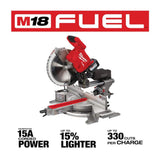 Milwaukee M18 FUEL 18V Lithium‑Ion Brushless 12 in. Cordless Dual‑Bevel Sliding Compound Miter Saw with 8‑1/4 in. Table Saw