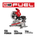 Milwaukee M18 FUEL 18-Volt Brushless Cordless 12 in. Dual Bevel Sliding Compound Miter Saw with Stand (Tool-Only)
