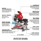 Milwaukee M18 FUEL 18V 12 in. Brushless Cordless Dual-Bevel Sliding Compound Miter Saw with FREE 8.0Ah Battery