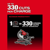 Milwaukee M18 FUEL 18V Brushless Cordless 12 in. Dual Bevel Sliding Compound Miter Saw Kit with ONE-KEY and 12.0Ah Battery