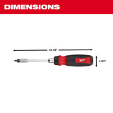 Milwaukee 27-in-1 Ratcheting Multi-Bit Screwdriver, 10.12 in Length