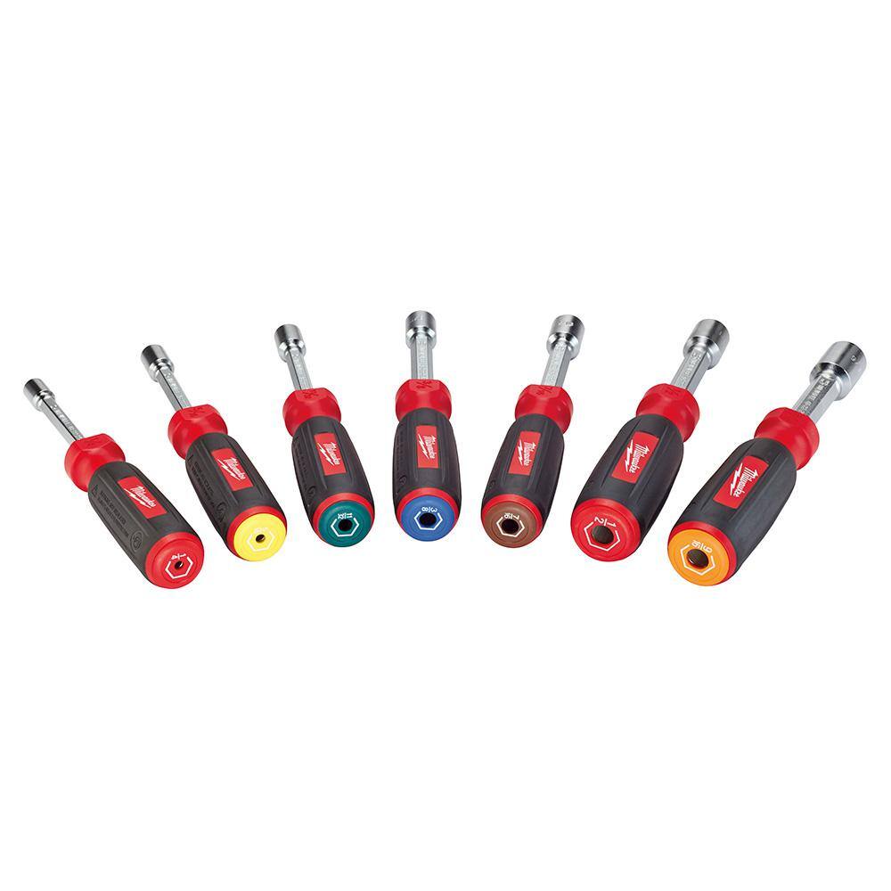 Milwaukee SAE HollowCore Magnetic Nut Driver Set, 7-Piece (48-22-2507)