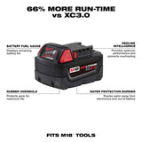Milwaukee M18 18V Lithium‑Ion Cordless 5 in. Random Orbit Sander Kit with (2) M18 5.0Ah Batteries