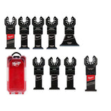 Milwaukee Oscillating Multi-Tool Blade Set, OPEN-LOK, NITRUS CARBIDE & Titanium Charged Bi-Metal (9-Piece)
